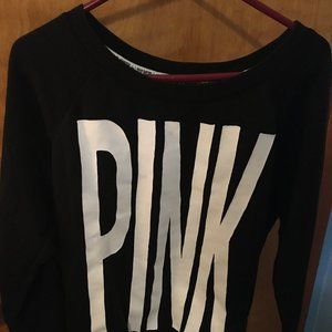 Pink Victoria Secret's Black logo Sweatshirt